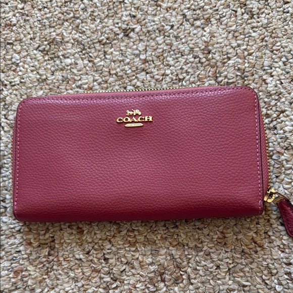 Coach Accessories - Coach Pink Leather Wallet
